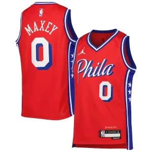 Exquisito Tyrese Maxey Philadelphia 76ers Jordan Brand Youth Swingman Jersey Statement Edition Red