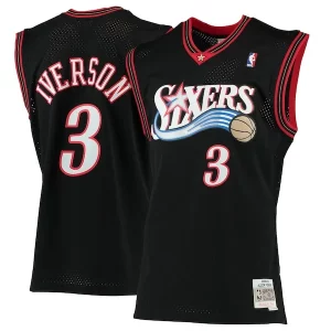 Clásico Práctico Allen Iverson Philadelphia 76ers 2000/01 Hardwood Classics Swingman Jersey Black