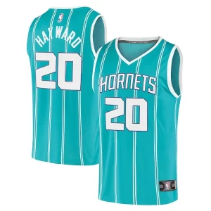 Moderno Versátil Gordon Hayward Charlotte Hornets 2020/21 Fast Break Replica Player Jersey Teal Icon Edition