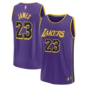 Duradero LeBron James Los Angeles Lakers Youth Fast Break Replica Player Jersey Statement Edition Purple