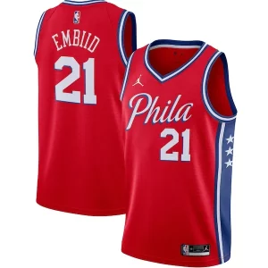 Magnífico Joel Embiid Philadelphia 76ers Jordan Brand 2020/21 Swingman Jersey Statement Edition Red