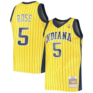 Original Genial Encantador Jalen Rose Indiana Pacers 1999/00 Hardwood Classics Swingman Jersey Gold