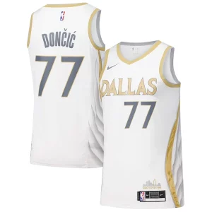 Versátil Clásico Dallas Mavericks Nike Swingman Player Jersey City Edition White