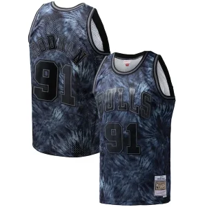 Atractivo Maravilloso Dennis Rodman Chicago Bulls Hardwood Classics 1995/96 Tie Dye Swingman Jersey Black