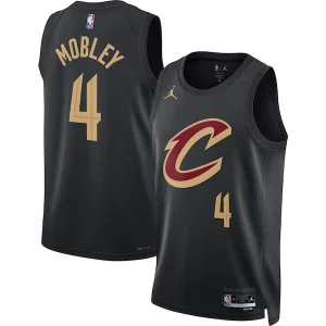 Fácil de llevar Bonito Evan Mobley Cleveland Cavaliers Jordan Brand Unisex Swingman Jersey Statement Edition Black