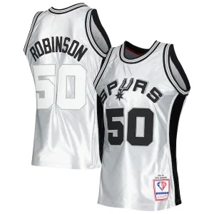Encantador Ideal David Robinson San Antonio Spurs 1998/99 Hardwood Classics 75th Anniversary Swingman Jersey Platinum