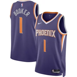 Original Único Devin Booker Phoenix Suns Nike Unisex Swingman Jersey Icon Edition Purple/White