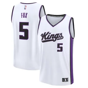 Clásico Hermoso Chulo De'Aaron Fox Sacramento Kings Fast Break Replica Player Jersey Association Edition White