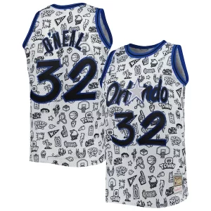 Atractivo Elegante Duradero Shaquille O'Neal Orlando Magic 1994/95 Hardwood Classics Doodle Swingman Jersey White