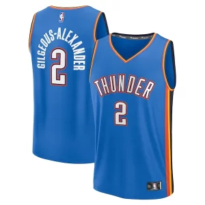 Único Shai Gilgeous Alexander Oklahoma City Thunder Youth Fast Break Replica Player Jersey Icon Edition Blue