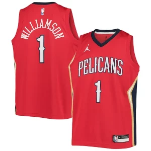 Sofisticado Genial Zion Williamson New Orleans Pelicans Jordan Brand Youth 2020/21 Swingman Player Jersey Statement Edition Red