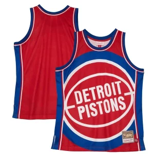 Original Duradero Detroit Pistons Hardwood Classics Blown Out Fashion Jersey Red