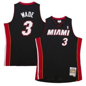 Cool Fantástico Dwyane Wade Miami Heat Hardwood Classics Swingman Jersey Black