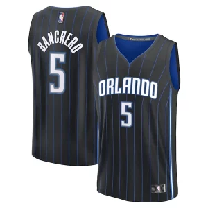 Práctico Resistente Paolo Banchero Orlando Magic Youth Fast Break Replica Player Jersey Icon Edition Black