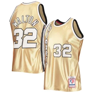 Genial Bill Walton Portland Trail Blazers 75th Anniversary 1976/77 Hardwood Classics Swingman Jersey Gold