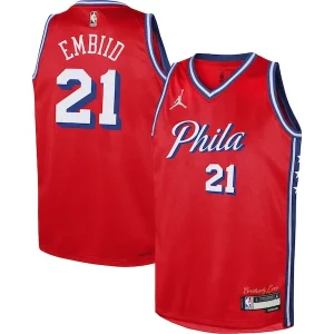 Elegante Genial Comodo Joel Embiid Philadelphia 76ers Jordan Brand Youth Swingman Jersey Statement Edition Red