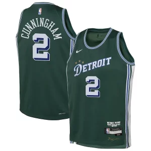 Clásico Cade Cunningham Detroit Pistons Nike Youth 2022/23 Swingman Jersey City Edition Green
