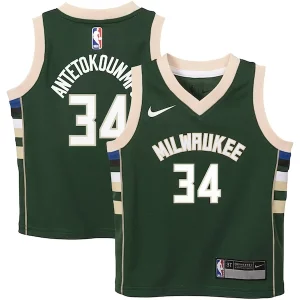Práctico Giannis Antetokounmpo Milwaukee Bucks Nike Toddler Swingman Player Jersey Icon Edition Green