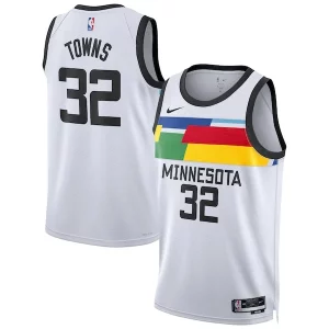 Duradero Cool Comodo Karl Anthony Towns Minnesota Timberwolves Nike Unisex 2022/23 Swingman Jersey City Edition White