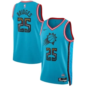 Perfecto Maravilloso Moderno Mikal Bridges Phoenix Suns Nike Unisex 2022/23 Swingman Jersey City Edition Turquoise