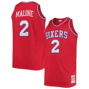 Magnífico Moses Malone Philadelphia 76ers 1982/83 Big & Tall Hardwood Classics Swingman Jersey Red