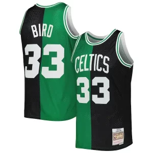 Genial Cool Moderno Larry Bird Boston Celtics Hardwood Classics 1985/86 Split Swingman Jersey Black/Kelly Green