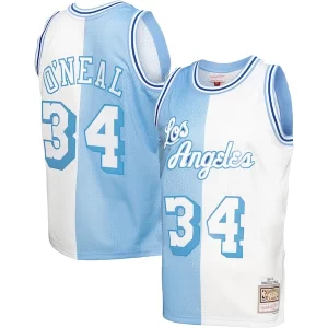 Chulo Shaquille O'Neal Los Angeles Lakers Hardwood Classics 1996/97 Split Swingman Jersey Powder Blue/White
