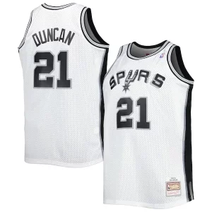 Único Tim Duncan San Antonio Spurs Big & Tall Hardwood Classics 1998/99 Swingman Jersey White/Black