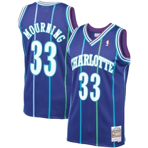 Maravilloso Robusto Sofisticado Alonzo Mourning Charlotte Hornets 1994/95 Hardwood Classics Swingman Jersey Purple