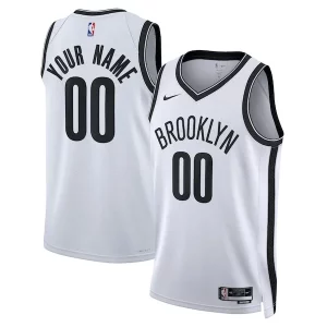 Moderno Versátil Brooklyn Nets Nike Unisex Swingman Custom Jersey White Association Edition
