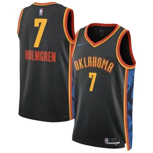 Resistente Sofisticado Chet Holmgren Oklahoma City Thunder Nike Unisex 2024/25 Swingman Player Jersey City Edition Black