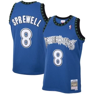 Robusto Versátil Latrell Sprewell Minnesota Timberwolves 2001/02 Hardwood Classics Swingman Jersey Blue