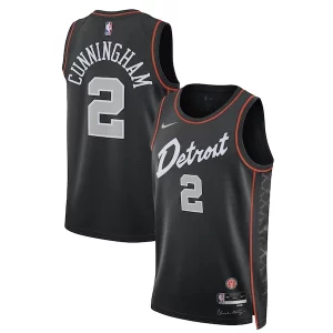 Sofisticado Elegante Práctico Cade Cunningham Detroit Pistons Nike Unisex 2023/24 Swingman Jersey Black City Edition