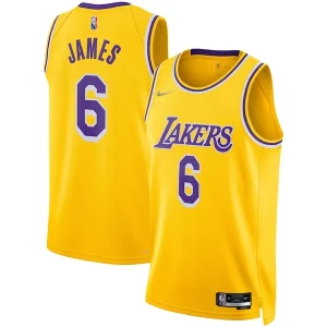 Fácil de llevar Hermoso Original LeBron James Los Angeles Lakers Nike 2021/22 Diamond Swingman Jersey Icon Edition Gold