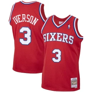 Bonito Fantástico Original Allen Iverson Philadelphia 76ers 2001/02 Hardwood Classics Swingman Jersey Red/White