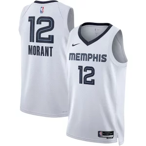 Práctico Ja Morant Memphis Grizzlies Nike Unisex Swingman Jersey Association Edition White/Navy