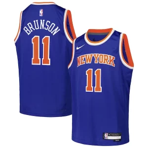 Práctico Comodo Jalen Brunson New York Knicks Nike Youth Swingman Jersey Icon Edition Blue