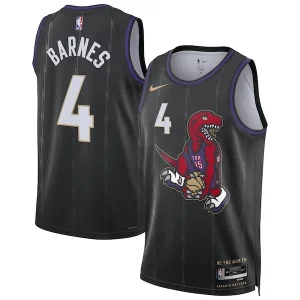 Moderno Versátil Scottie Barnes Toronto Raptors Nike Unisex 2024/25 Swingman Player Jersey City Edition Black