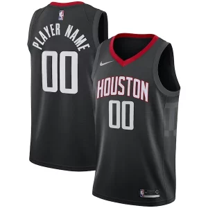 Magnífico Houston Rockets Nike Swingman Custom Jersey Black Statement Edition