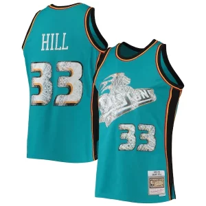 Delicioso Único Grant Hill Detroit Pistons 1998/99 Hardwood Classics NBA 75th Anniversary Diamond Swingman Jersey Teal