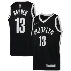 Estupendo Duradero Perfecto James Harden Brooklyn Nets Nike Youth 2021/22 Diamond Swingman Jersey Icon Edition Black