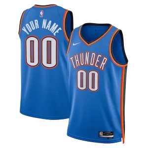Fantástico Chulo Genial Oklahoma City Thunder Nike Unisex Swingman Custom Jersey Blue Icon Edition