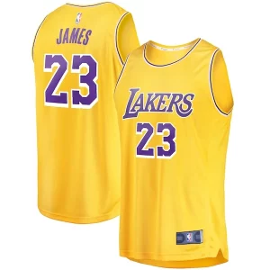 Lujoso LeBron James Los Angeles Lakers Youth Fast Break Player Jersey Icon Edition Gold