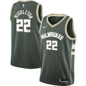 Lujoso Khris Middleton Milwaukee Bucks Nike Youth 2021/22 Swingman Jersey Icon Edition Hunter Green