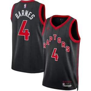 Original Cool Delicioso Scottie Barnes Toronto Raptors Jordan Brand Unisex Swingman Jersey Statement Edition Black