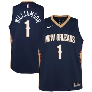 Resistente Zion Williamson New Orleans Pelicans Nike Youth Swingman Jersey Icon Edition Navy/White
