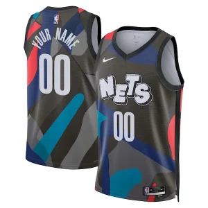 Clásico Brooklyn Nets Nike Unisex 2023/24 Custom Swingman Jersey Black City Edition