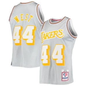 Encantador Atractivo Jerry West Los Angeles Lakers 75th Anniversary 1971/72 Hardwood Classics Swingman Jersey Silver