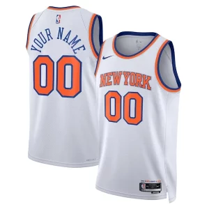 Moderno New York Knicks Nike Unisex Swingman Custom Jersey White Association Edition/Blue