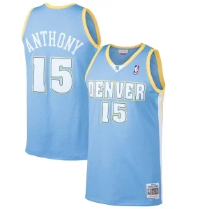 Sofisticado Carmelo Anthony Denver Nuggets Hardwood Classics Swingman Jersey Light Blue